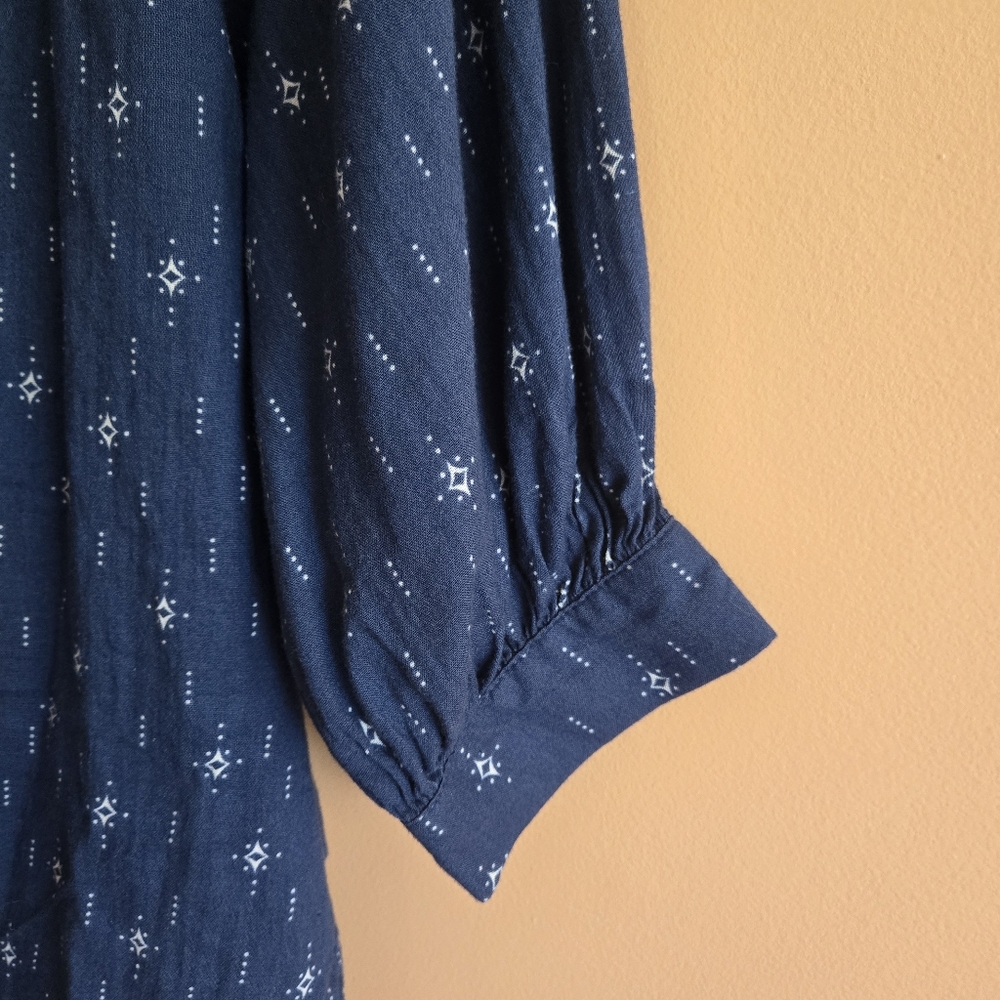 a.n.a. Ruffled Collar Absract Top - Picture 4 of 7